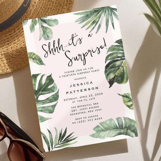 Girly Tropical Summer Adult Surprise Verjaardag Kaart