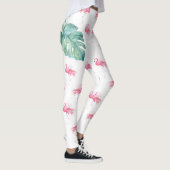 Girly Tropical Waterverf Pink Flamingo Leggings (Rechts)