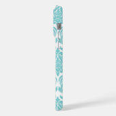 Girly Turquoise Damask Pattern iPhone Hoesje (Linkerkant)