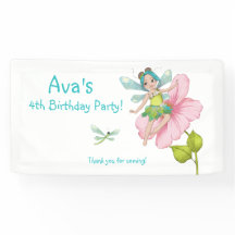 Girly Turquoise Green Pink Dragonfly Birthday
