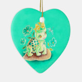 Girly Turtle Keramisch Ornament (Rechts)