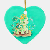 Girly Turtle Keramisch Ornament (Voorkant)