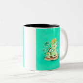 Girly Turtle Tweekleurige Koffiemok (Voorkant rechts)