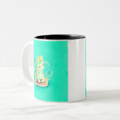 Girly Turtle Tweekleurige Koffiemok (Voorkant links)