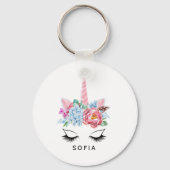 Girly Unicorn Sleutelhanger (Voorkant)