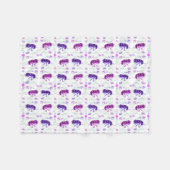 Girly Unicorns Fleece Blanket Deken (Voorkant (Horizontaal))