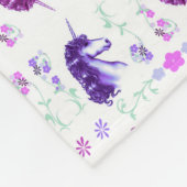 Girly Unicorns Fleece Blanket Deken (Hoek)