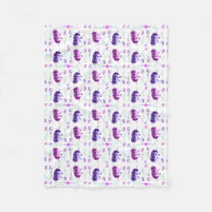 Girly Unicorns Fleece Blanket Deken