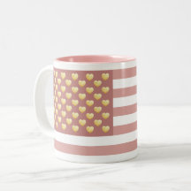 Girly US Flag Blush Pink Patriotic
