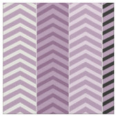 Girly Variegated Paars Chevron Stripes Pattern Stof (Close Up)