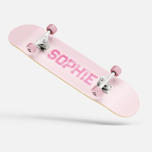Girly Varsity Roze Skateboard gepersonaliseerde na