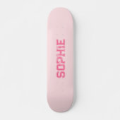 Girly Varsity Roze Skateboard gepersonaliseerde na (Voorkant)