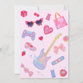 Girly verjaardagsfeestje kaart (Achterkant)