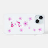 girly vibe iPhone 15 case (Achterkant horizontaal)