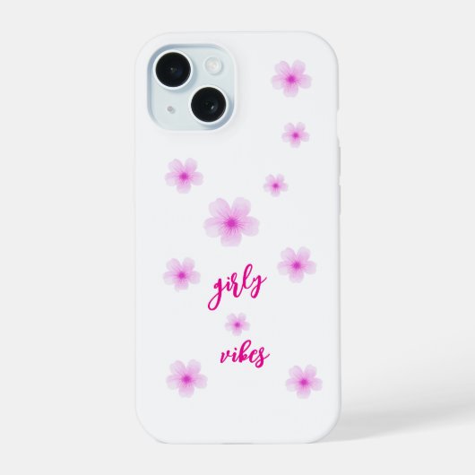 girly vibe iPhone 15 case (Achterkant)