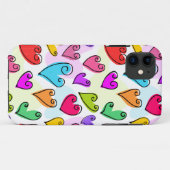 Girly Vibrant Hearts Schattigee romantische Valent Case-Mate iPhone Case (Achterkant (horizontaal))