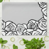 Girly Vintage witte rozen Theedoek (Gevouwen)