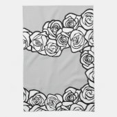 Girly Vintage witte rozen Theedoek (Verticaal)