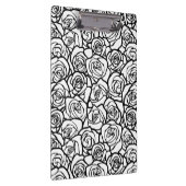 Girly Vintage zwarte en witte rozen Klembord (Rechts)