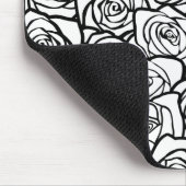 Girly Vintage zwarte en witte rozen Muismat (Hoek)