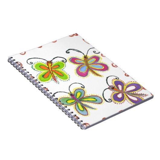 Girly Vlinder Notitieboek (Rechterzijde)