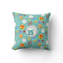 girly volleyball happy kawaii emoji blauwgroen