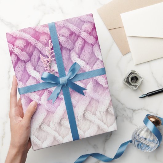 Girly Warm Roze Wit Abstract Cadeaupapier (Geschenken)