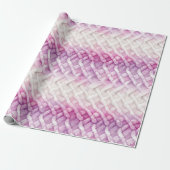 Girly Warm Roze Wit Abstract Cadeaupapier (Uitgerold)