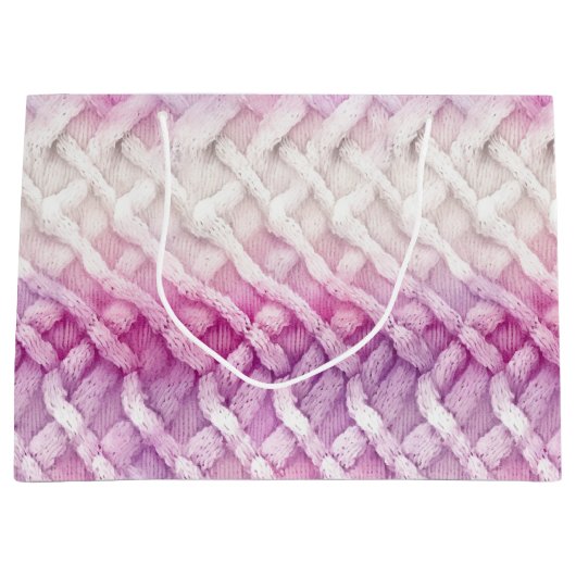 Girly Warm Roze Wit Abstract Groot Cadeauzakje (Voorkant)