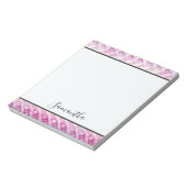 Girly Warm Roze Wit Abstract Notitieblok (Linkerzijde)