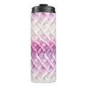 Girly Warm Roze Wit Abstract Thermosbeker (Voorkant)