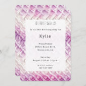 Girly Warm Roze Wit Abstract Verjaardag Kaart (Voorkant / Achterkant)