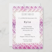 Girly Warm Roze Wit Abstract Verjaardag Kaart (Voorkant)