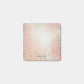 Girly Waterverf bloemenmonogram | Roze en groen Post-it® Notes (Voorkant)