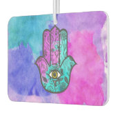 Girly Waterverf Bloemenprint Hamsa Hand van Fatima Luchtverfrisser (Links)