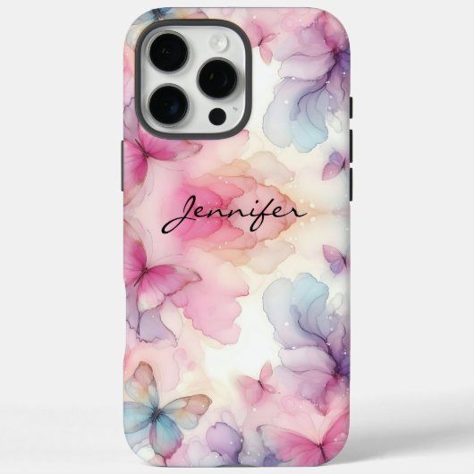 Girly Waterverf Butterfly iPhone Case-Mate iPhone Case (Achterkant)