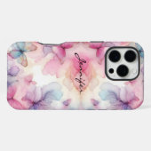 Girly Waterverf Butterfly iPhone Hoesje (Achterkant horizontaal)