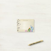 Girly Waterverf Cactus, Pearls - Post-it® Notes (Op bureau)