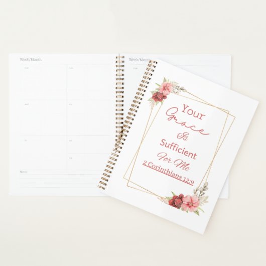 Girly Waterverf Floral Christelijke Vrouwen Planner (Display)