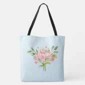 Girly Waterverf lentebloemen Tote Bag (Achterkant)