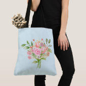 Girly Waterverf lentebloemen Tote Bag (Dichtbij)