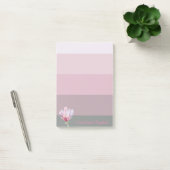 Girly Waterverf Magnolia op Stripes-Personalized Post-it® Notes (Kantoor)