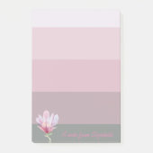 Girly Waterverf Magnolia op Stripes-Personalized Post-it® Notes (Voorkant)