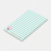 Girly Waterverf Magnolia op Stripes-Personalized Post-it® Notes (Schuin)