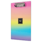 Girly Waterverf Rainbow Monogram School Klembord (Links)