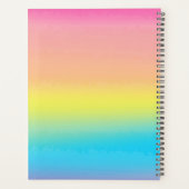 Girly Waterverf Rainbow Monogram School Planner (Achterkant)