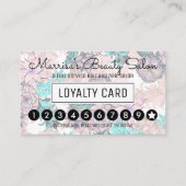 Girly Waterverf Roos Gold Floral Loyalty Punch (Voorkant)