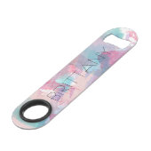 Girly Waterverf Splash Monogram Speed Flessenopener (Achterkant Gekanteld)