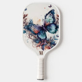 Girly Waterverf Vlinder Pickleball Paddle (Achterkant)