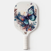  Girly Waterverf  Vlinder Pickleball Paddle (Voorkant)